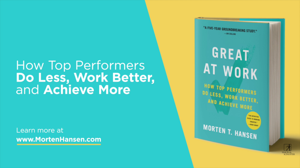 Productivity Lessons from Great at Work